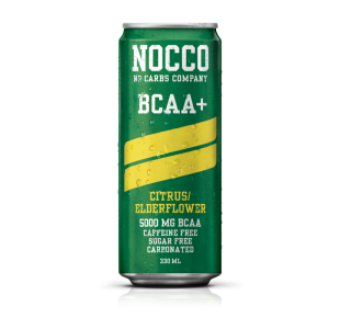 NOCCO Citrus & Elderflower BCAA+ Energy Drink Caffeine FREE (Case of 12 / 24) - Noccos 330ml Cans