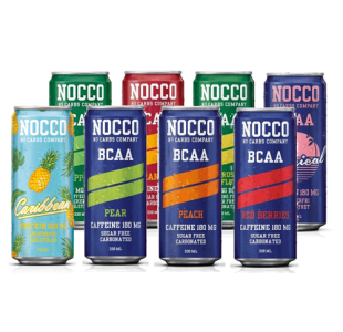 NOCCO Mixed Flavour BCAA Energy Drink with 180mg Caffeine (Case of 12 / 24) - Noccos 330ml Cans
