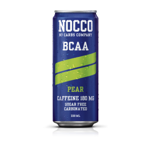 NOCCO Pear Flavour BCAA Energy Drink +180mg Caffeine (Case of 12 / 24) - Noccos 330ml Cans