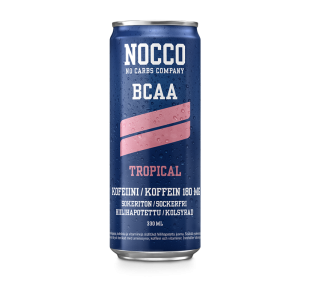 NOCCO Tropical Punch Flavour BCAA Energy Drink +180mg Caffeine (Case of 12 / 24) - Noccos 330ml Cans
