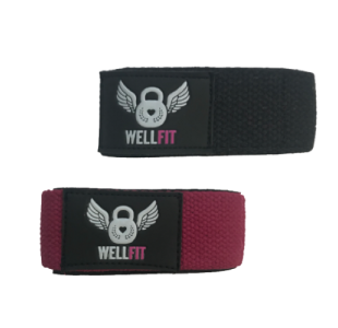 Well Fit Black Weight Lifting Wrist Straps (pair)